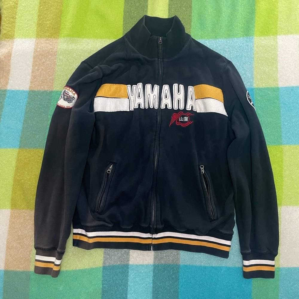 Vintage y2k yamaha motorcycle lucky brand full zip jacket